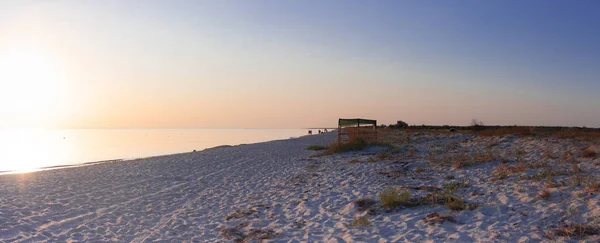 Akşam deniz panorama-günbatımı anlarda Kılburun, Ukrayna.