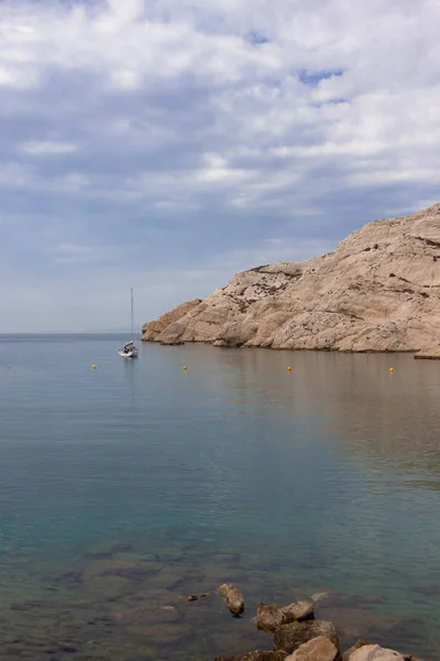Görünüm Calanque Frioule Island, Marseille, Fransa.