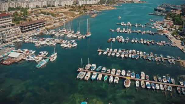 Tekne ile deniz manzarası — Stok video