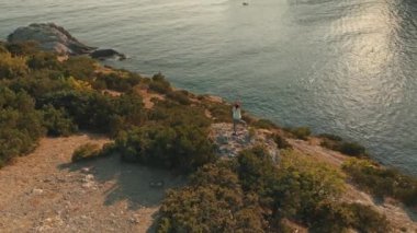 Yogada günbatımı havadan görünümü