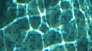 Güneş havuz dibinde kamaşma