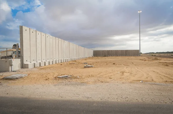 Muro Seguridad Hormigón Cruce Fronterizo Kerem Shalom Franja Gaza Israel —  Fotos de Stock