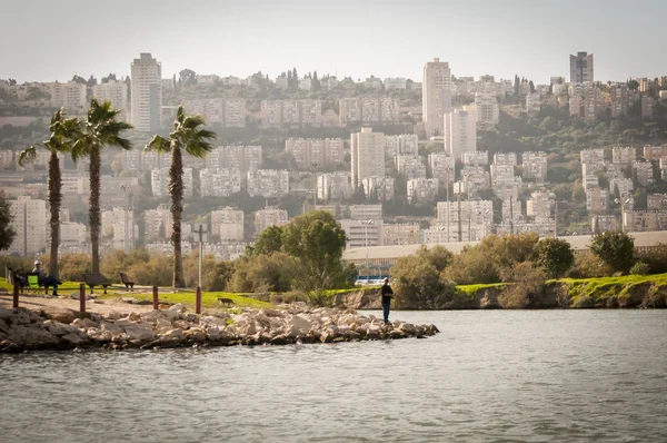 하이파에서 Kishon 강입니다 하이파 이스라엘 2014 — 스톡 사진