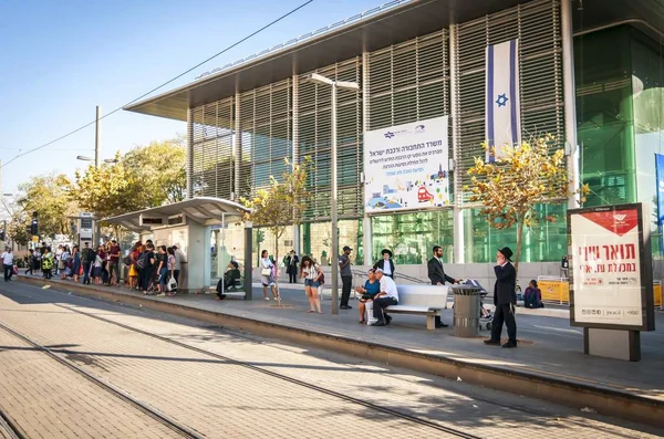 Jerusalem Israel Septiembre 2018 Una Vista Externa Una Nueva Estación — Foto de Stock