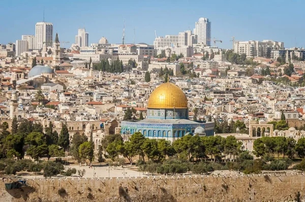 예루살렘 이스라엘입니다 2018 일입니다 중앙에 바위의 있습니다 그것은 예루살렘의 도시에 — 스톡 사진