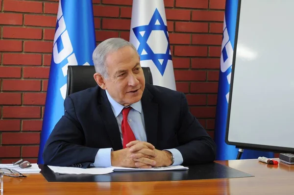텔아비브 이스라엘 2019년 14일 러시아어로 이스라엘 매체에서 기자들과 이스라엘의 회의는 — 스톡 사진