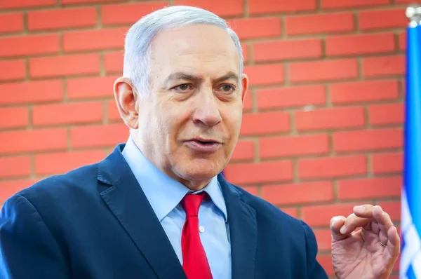 Tel Aviv Israel Agosto 2019 Primeiro Ministro Israel Durante Encontro — Fotografia de Stock