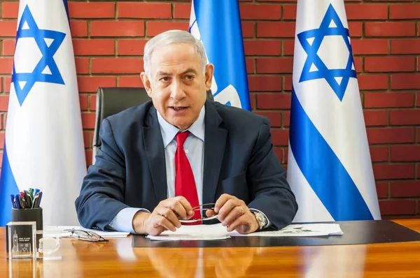 Tel Aviv Israel Agosto 2019 Primer Ministro Israel Reunió Con — Foto de Stock