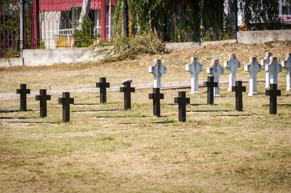Bender Transnistria Moldova August 2019 Historical Military Cemetery Russian Orthodox — Stock Photo, Image