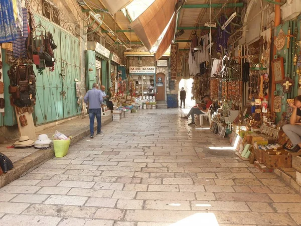 Jerusalem Israel Septiembre 2020 Una Calle Vacía Del Bazar Shuk — Foto de Stock