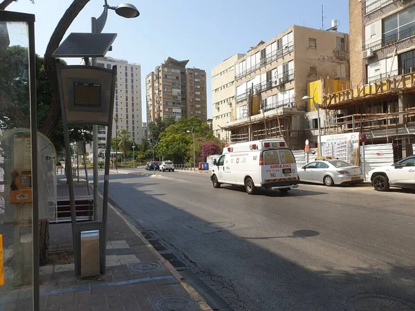 Vamos Israel Septiembre 2020 Monovolumen Ambulancia White Magen David Adom — Foto de Stock