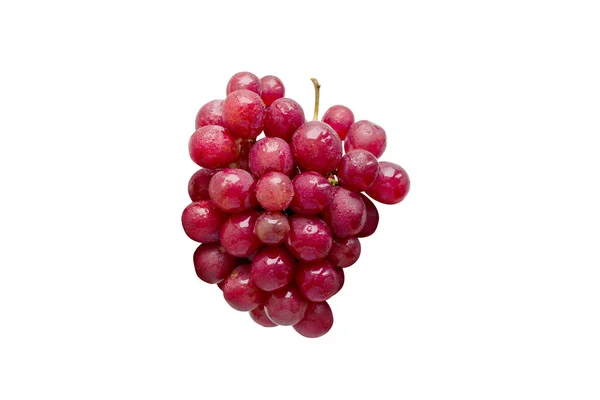 在白色背景上分离的鲜红葡萄 — 图库照片