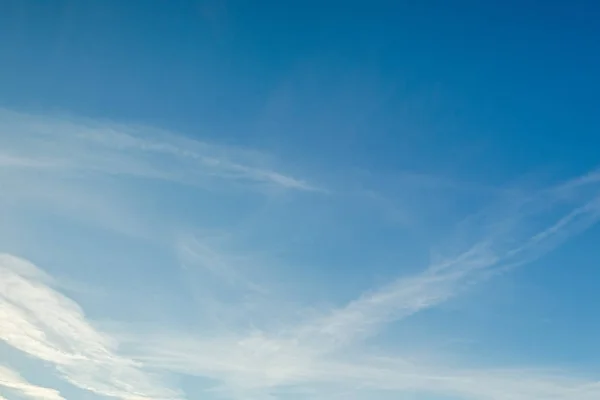 Cielo Azul Con Nube Día Libre Buen Tiempo Por Mañana — Foto de Stock