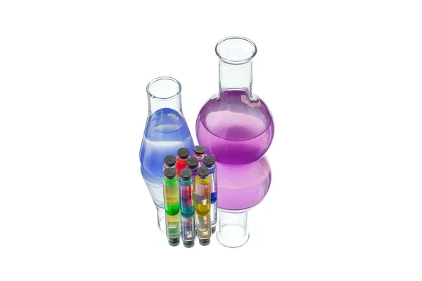 Laboratory Glassware Samples White Background — Stock Photo, Image