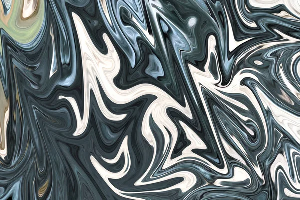 Liquify Abstract Pattern Green Grey Brown Black Graphics Color Art — Stock Photo, Image