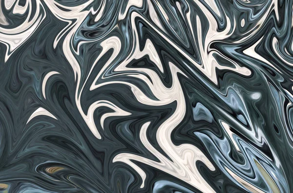 Uitvloeien Abstracte Patroon Met Groene Grijze Bruine Zwarte Graphics Color — Stockfoto