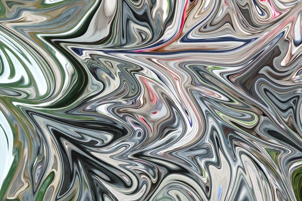 Yeşil ile soyut desen Sıvılaştır, siyah, gri ve pembe grafik sanat formu renk. Liquifying akışı ile dijital arka plan