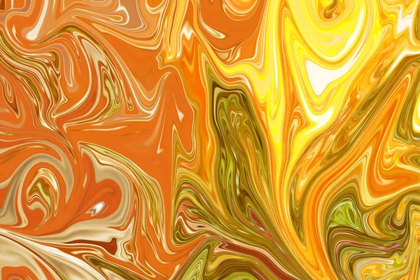 Liquify Abstract Pattern Yellow Orange Red Pink Green Graphics Color — Stock Photo, Image