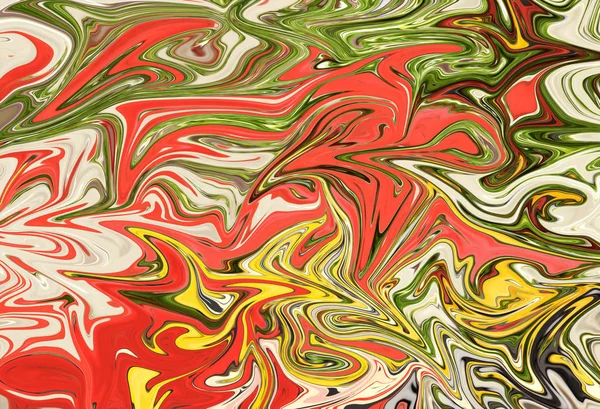 Uitvloeien Abstracte Patroon Met Gele Oranje Rode Roze Groene Graphics — Stockfoto