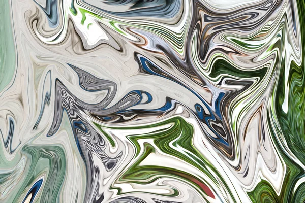 Yeşil ile soyut desen Sıvılaştır, siyah, gri ve pembe grafik sanat formu renk. Liquifying akışı ile dijital arka plan