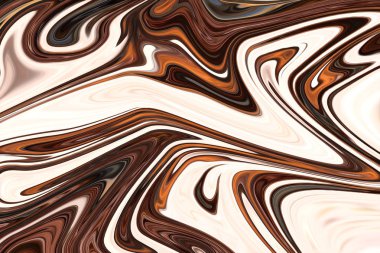 Kahverengi grafik renk sanat formu ile soyut desen Sıvılaştır. Liquifying akışı ile dijital arka plan
