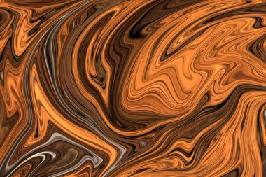 Kahverengi, beyaz ve gri grafik renk sanat formu ile soyut desen Sıvılaştır. Liquifying akışı ile dijital arka plan