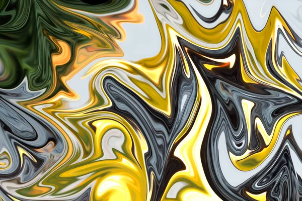 Liquify Abstract Pattern Com Cinza Marrom Amarelo Preto Verde Gráficos — Fotografia de Stock