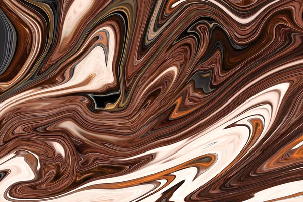 Liquify Abstract Pattern Brown Graphics Color Art Form Digital Background — Stock Photo, Image