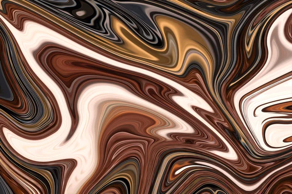 Liquify Abstract Pattern Brown Graphics Color Art Form Digital Background — Stock Photo, Image