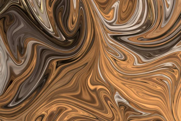 Liquify Abstract Pattern Brown White Grey Graphics Color Art Form — Stock Photo, Image