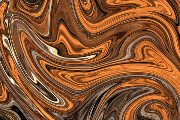 Kahverengi, beyaz ve gri grafik renk sanat formu ile soyut desen Sıvılaştır. Liquifying akışı ile dijital arka plan