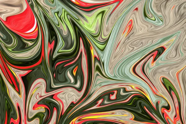 Liquify Abstract Pattern Grey Red Green Yellow White Graphics Color — Stock Photo, Image