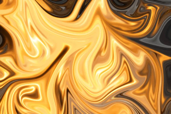 Liquify Modello Astratto Con Oro Giallo Grigio Nero Grafica Colore — Foto Stock