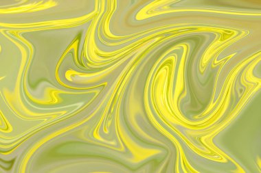 Yeşil, limon, limon ve sarı grafik renk sanat formu ile soyut desen Sıvılaştır. Liquifying akışı ile dijital arka plan