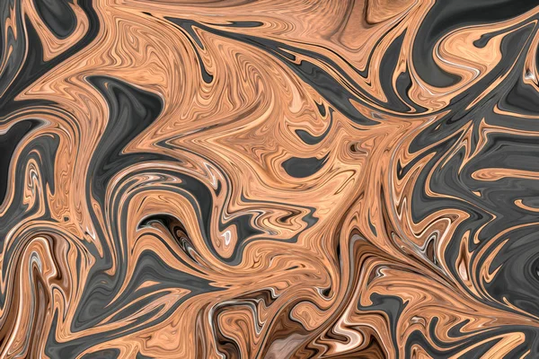 Liquidez Modèle Abstrait Avec Forme Art Couleur Graphique Brune Blanche — Photo