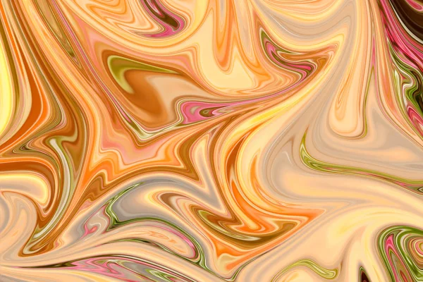 Uitvloeien Abstracte Patroon Met Goud Geel Groen Roze Bruin Graphics — Stockfoto