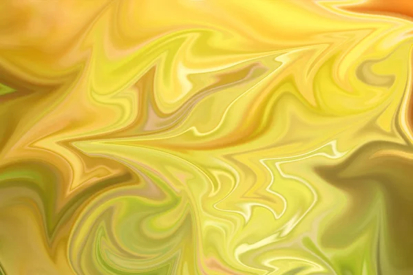 Yeşil Ile Soyut Desen Sıvılaştır Sarı Grafik Sanat Formu Renk — Stok fotoğraf