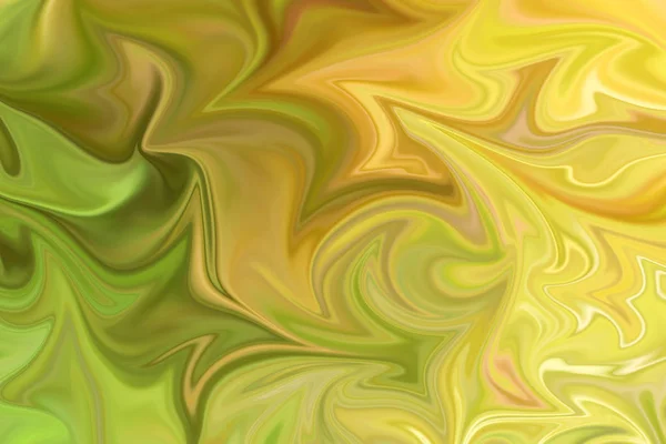 Ρευστοποιώ Αφηρημένη Φαντασία Πράσινο Και Κίτρινο Γραφικά Χρώμα Μορφή Τέχνης — Φωτογραφία Αρχείου