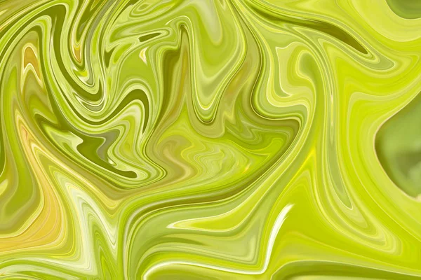 Liquidar Padrão Abstrato Com Verde Limão Limão Amarelo Gráficos Forma — Fotografia de Stock