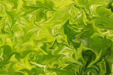 Kireç ile soyut desen Sıvılaştır, sanat formu grafik Chartreuse, yeşil ve sarı renk. Liquifying akışı ile dijital arka plan