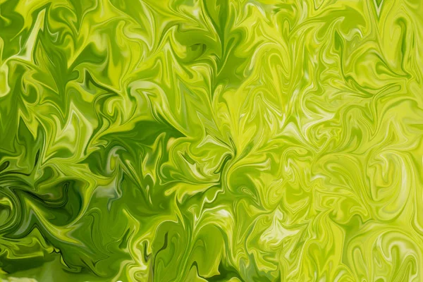 패턴을 유동화 연두색 녹색과 노란색 그래픽 디지털 Liquifying — 스톡 사진