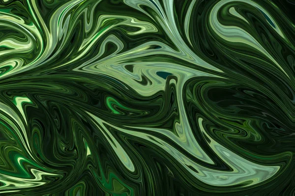 Liquify Abstract Pattern Darkgreen Forestgreen Olivedrab Graphics Color Art Form — Stock Photo, Image
