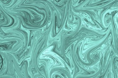 Naneli yeşil grafik renk sanat formu ile soyut desen Sıvılaştır. Liquifying akışı ile dijital arka plan