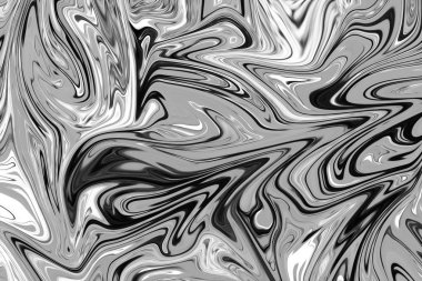 Soyut Gri Siyah ve Beyaz Mermer mürekkep desenli arka plan. Soyut Deseni Siyah, Beyaz, Gri Grafik Renk Sanatı Biçimi ile Sıvılaştır