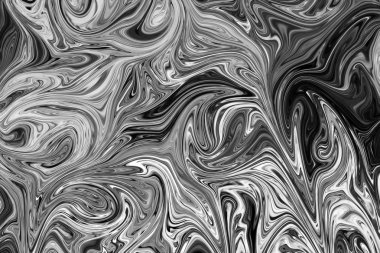 Soyut Gri Siyah ve Beyaz Mermer mürekkep desenli arka plan. Soyut Deseni Siyah, Beyaz, Gri Grafik Renk Sanatı Biçimi ile Sıvılaştır