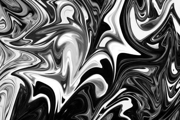 要旨灰色の黒と白の大理石のインクパターンの背景 グレーのグラフィックスカラーアートフォームで抽象パターンを流動化 — ストック写真