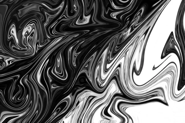 摘要灰黑色和白色大理石油墨图案背景 用黑色 灰色图形的色彩艺术形式使抽象图案流畅 — 图库照片