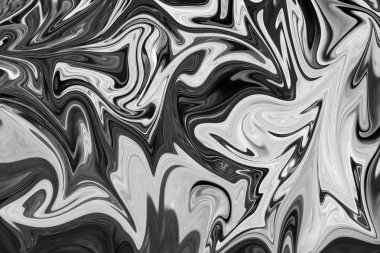 Soyut Gri Siyah ve Beyaz Mermer mürekkep desenli arka plan. Soyut Deseni Siyah, Beyaz, Gri Grafik Renk Sanatı Biçimi ile Sıvılaştır