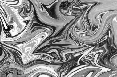 Soyut Gri Siyah ve Beyaz Mermer mürekkep desenli arka plan. Soyut Deseni Siyah, Beyaz, Gri Grafik Renk Sanatı Biçimi ile Sıvılaştır