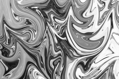 Soyut Gri Siyah ve Beyaz Mermer mürekkep desenli arka plan. Soyut Deseni Siyah, Beyaz, Gri Grafik Renk Sanatı Biçimi ile Sıvılaştır